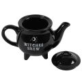 Ceramic Tea Pot - Witches Brew, Black 