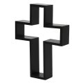 Crucifix Shelving Display - Black 