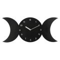 MDF Clock - Triple Moon, Black