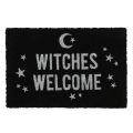 Witches Welcome Coir Door Mat - Black