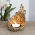 Candle Holder - Single Angel Wing, Gold
