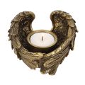 Angel Wing Tealight Candle Holder - Antique Gold
