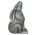 Terracotta Garden Ornament - Moon Gazing Hare, Silver