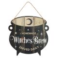 Cauldron MDF Hanging Sign - Witches Brew