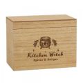 Wooden Recipe Box - Kitchen Witch