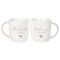 Ceramic Mug Set - Blushing Bride Dashing Groom