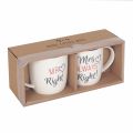 Ceramic Mug Set - Mr and Mrs